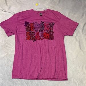 Gildan Pink Spooky Season Short Sleeve Tee